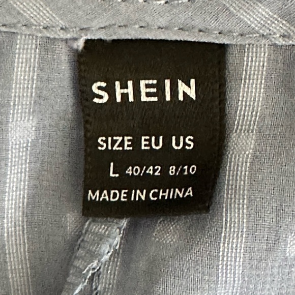 Shein sz lg top powder blue semi dressy long sleeves, lined, textured fabric - Picture 10 of 12